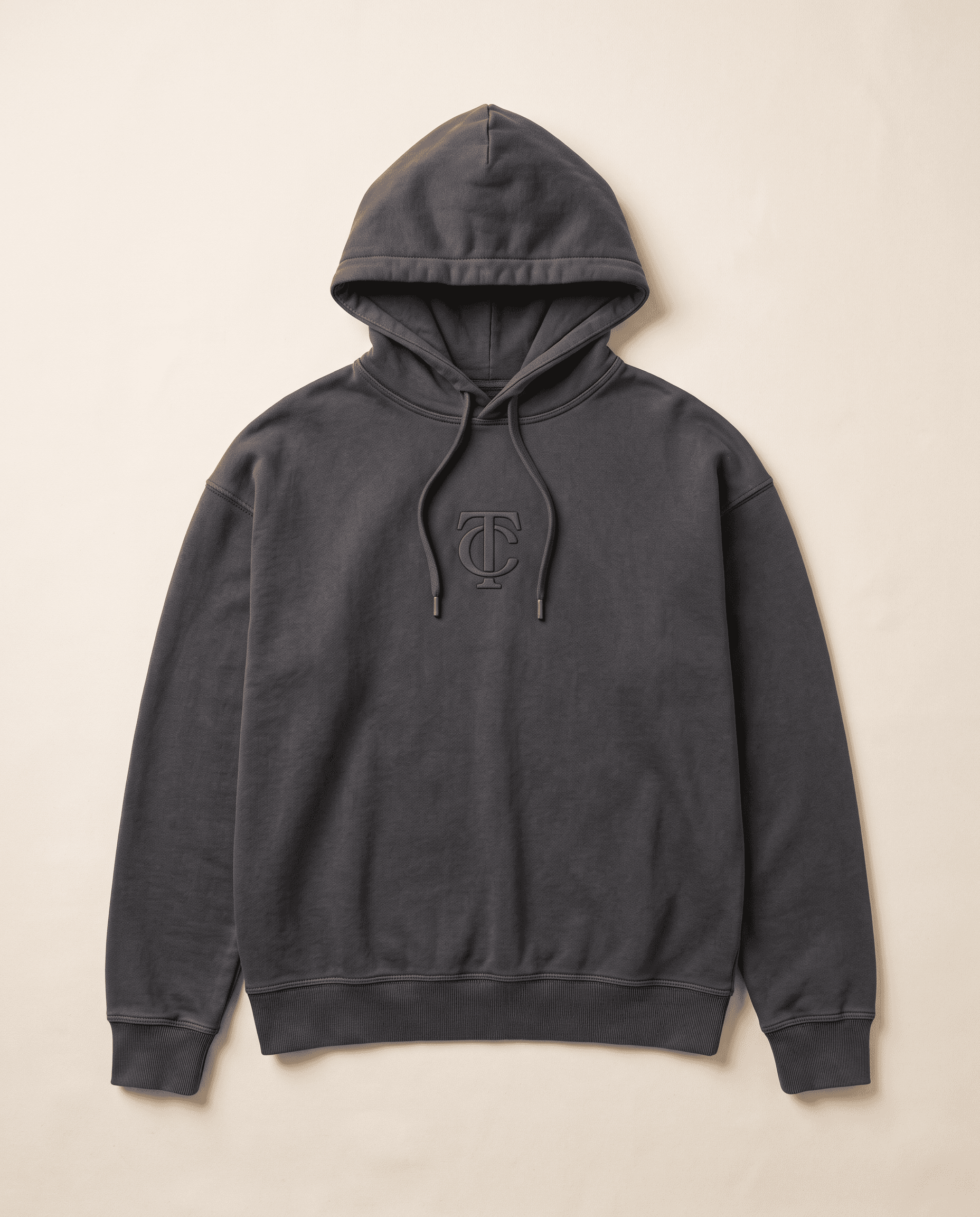 TC Monogram Hoodie in Washed Charcoal