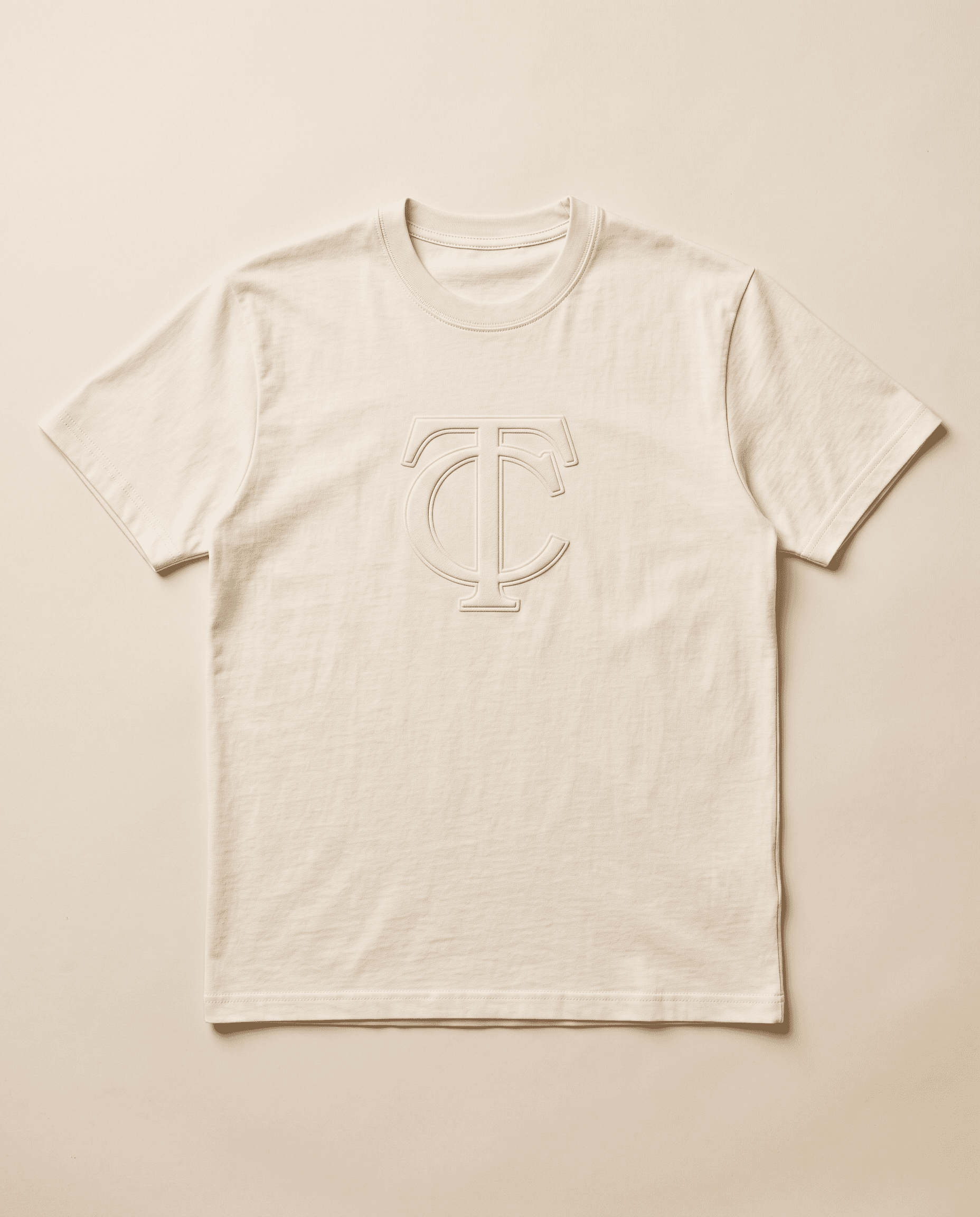 TC Monogram Tee in Bone
